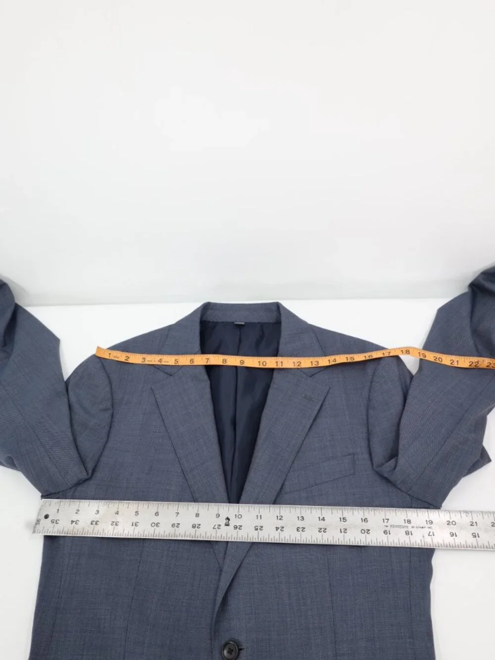 Bonobos Sport Coat Men 38R Wool blend stretch Slim Fit Two Button blue sharkskin